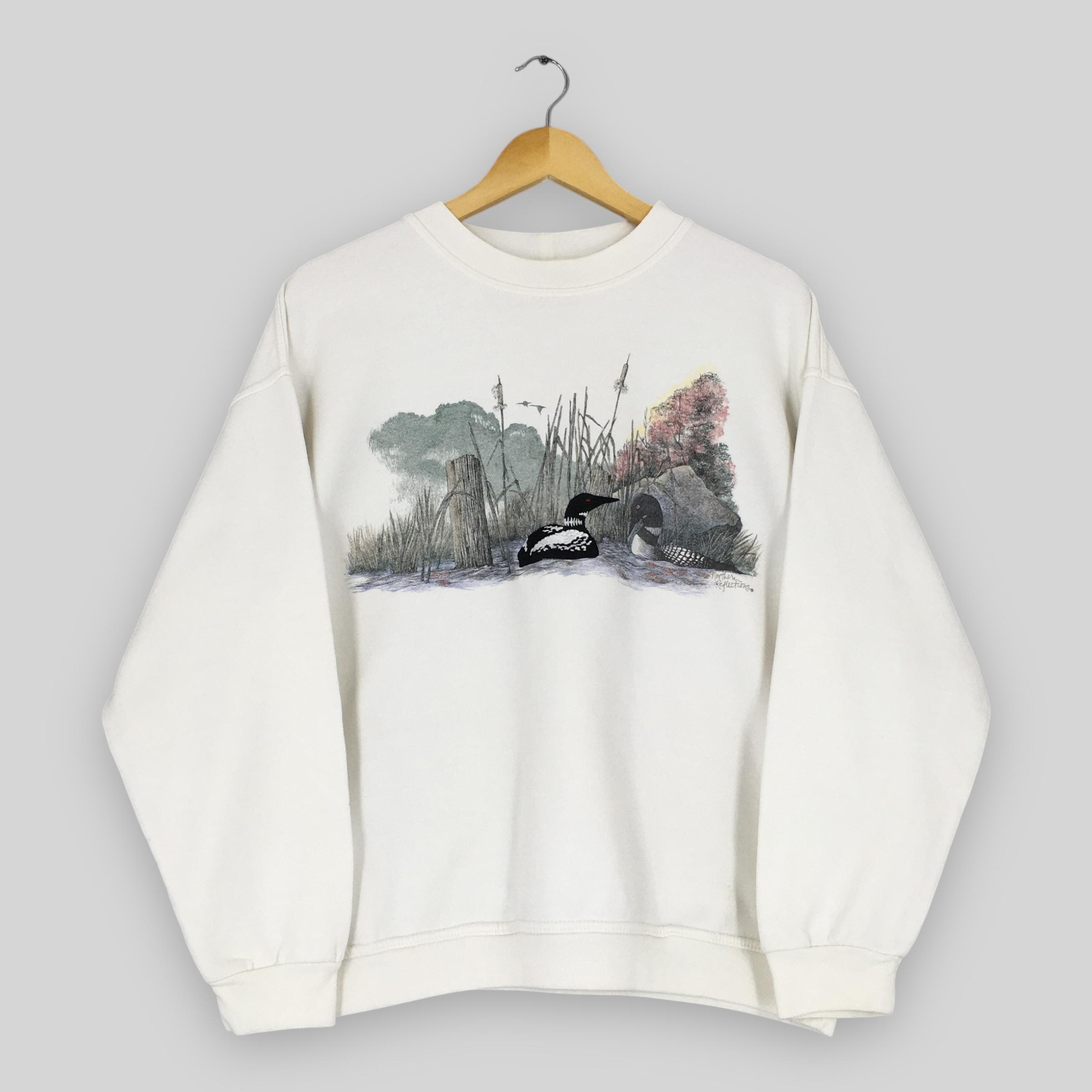 Vintage Common Loon National Wildlife Sweatshirt Small Northern 