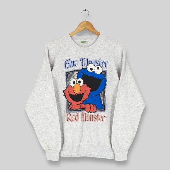 Vintage 90s Sesame Street Cookies Monster Sweatshirt Medium Cookie 