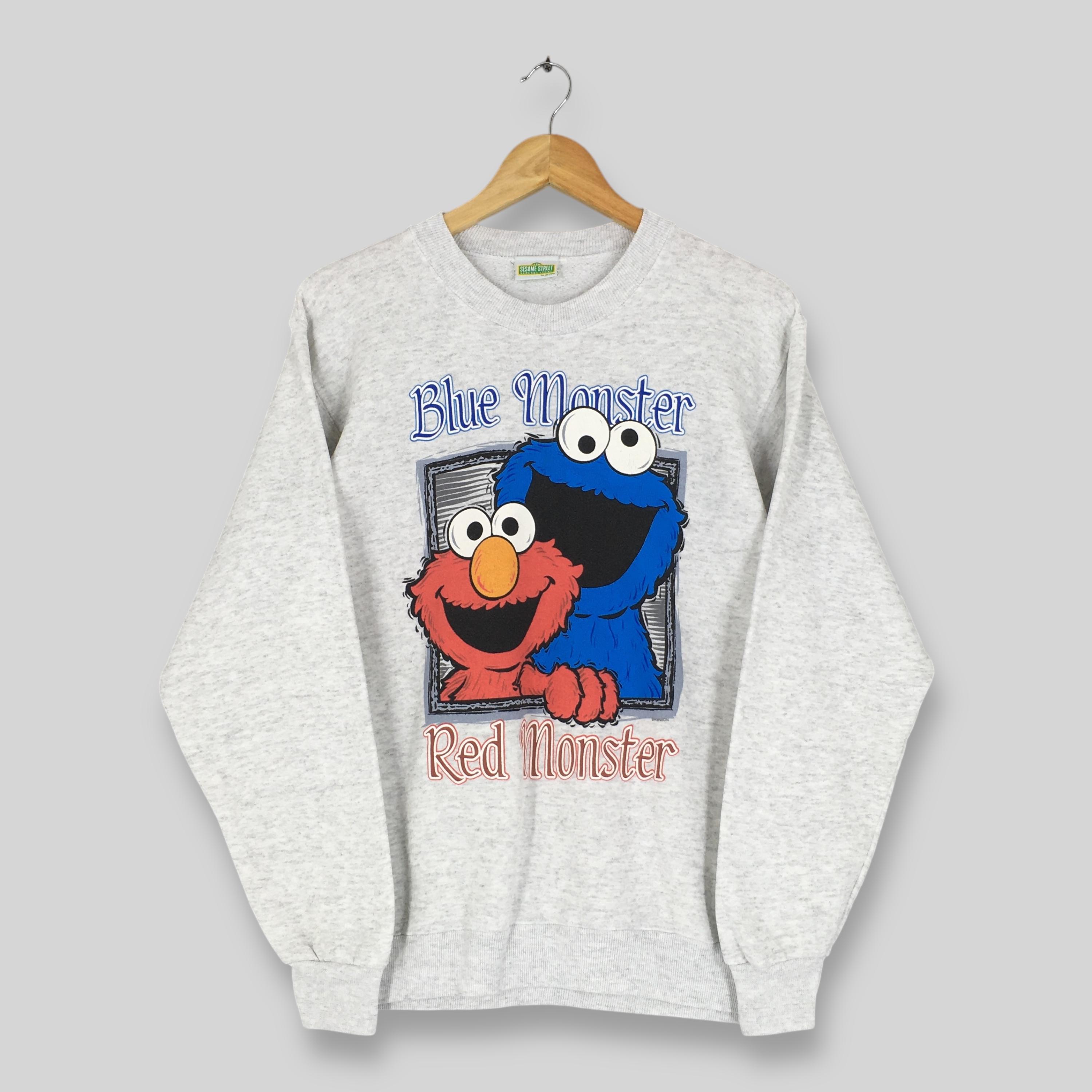 90's Sesame Street Cookie Monster スウェット Vintage 90s Sesame Street Cookies Monster Sweatshirt Medium Cookie