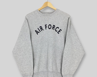 vintage des années 90 United States Air Force sweat moyen Air Force Spell Out Army pull Us Air Force pull Usaf gris ras du cou taille M