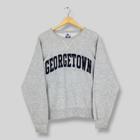 Vintage Georgetown University Gray Sweatshirt Medium Champion GU Georgetown University Embroidered Sweater Georgetown Hoyas NCAA Crewneck M