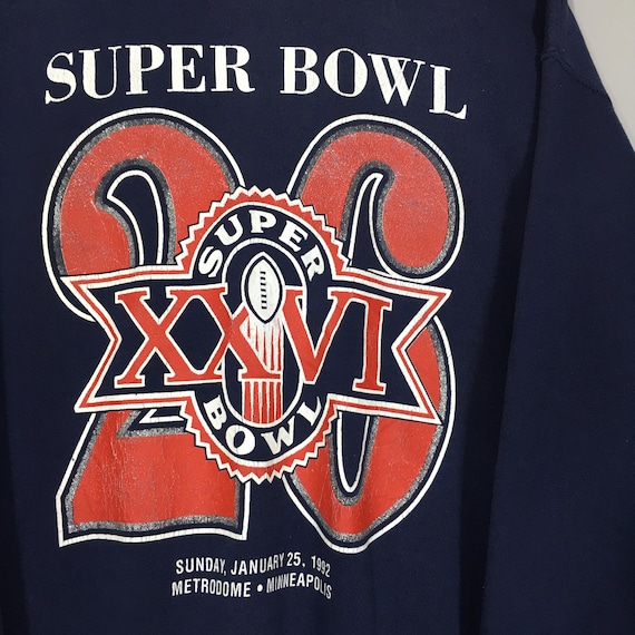 Vintage 1992 Super Bowl XXVI Minneapolis Metrodome Sweatshirt
