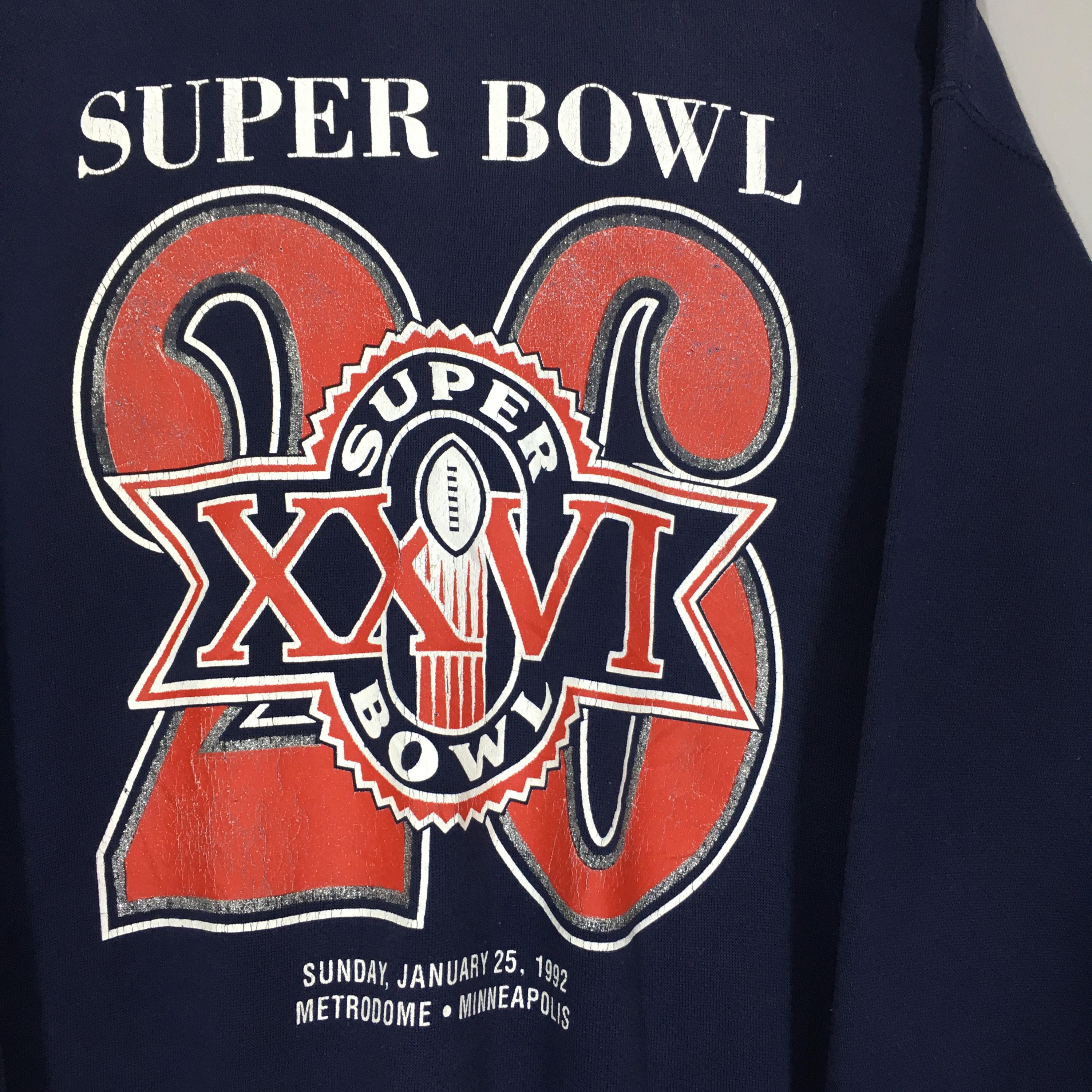 Vintage 1992 Super Bowl XXVI Minneapolis Metrodome Sweatshirt