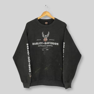 Vintage Harley Davidson Motorcycles Eagles Sweatshirt Large Harley Davidson Rice Lake Wisconsin Sweater Harley Davidson Sun Faded Crewneck L