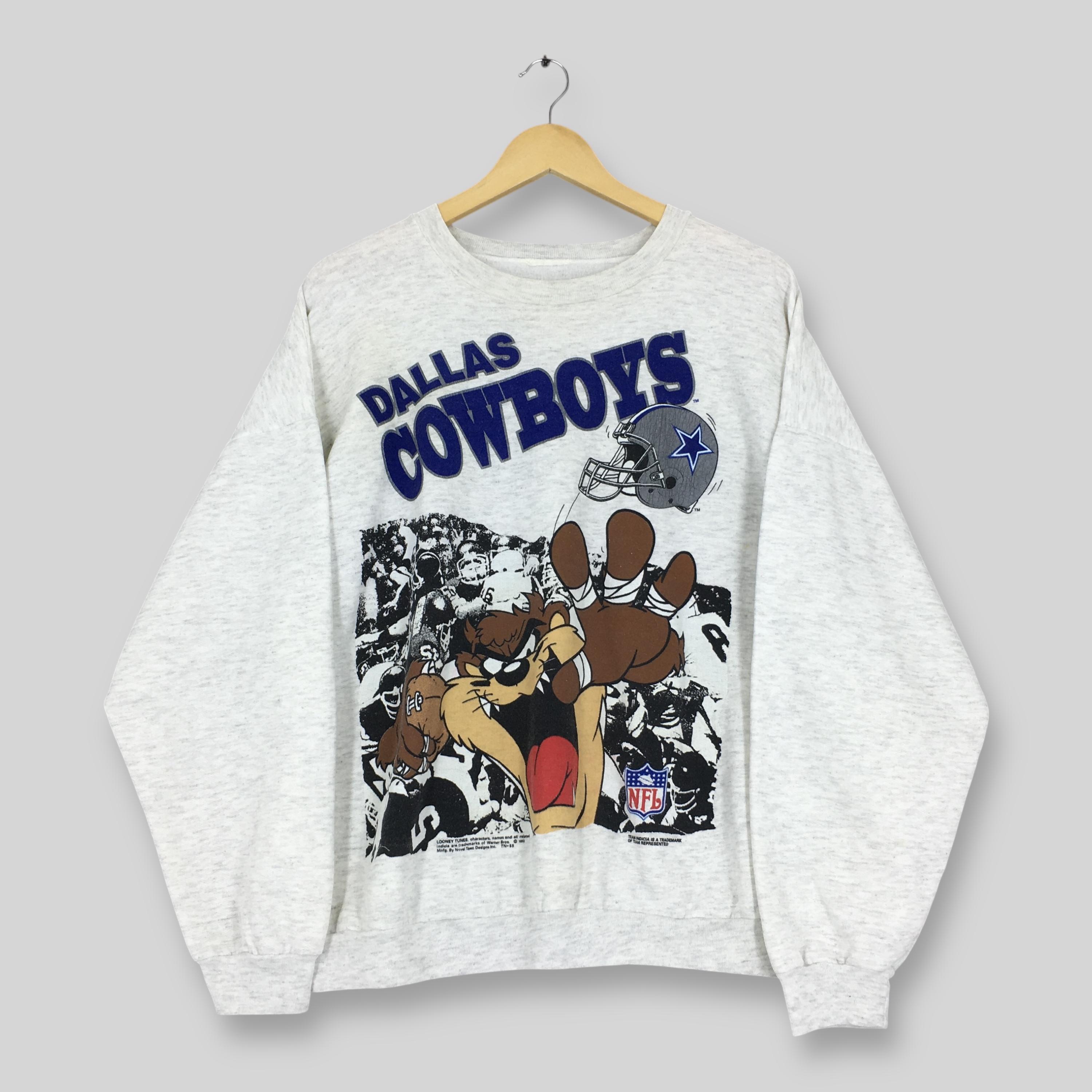 Vintage 90s Taz-mania Dallas Cowboys NFL Sweatshirt Large Dallas