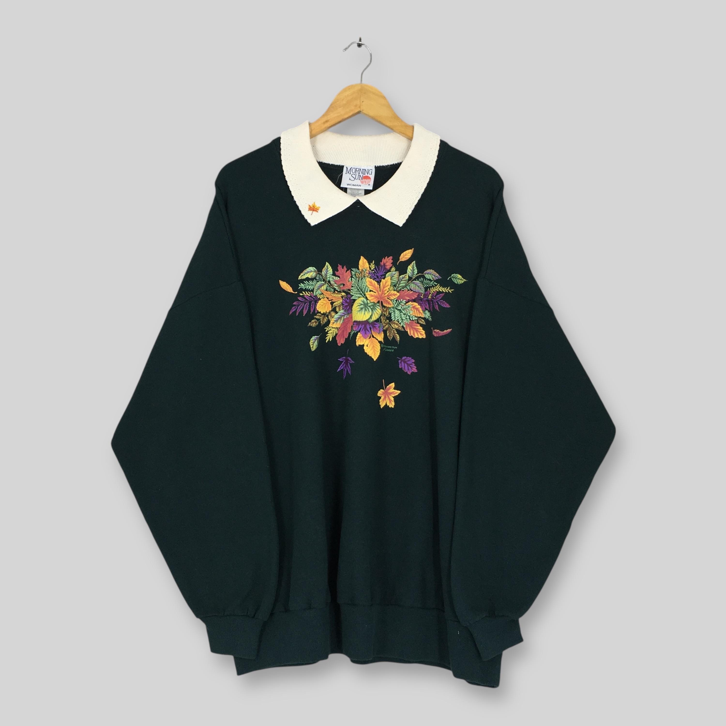 Vintage 90s Morning Sun Forrer Flower Art Sweatshirt Women