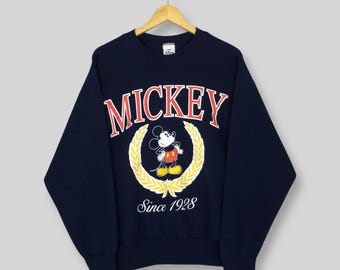 Vintage 90s Mickey Mouse Disney Store Sweatshirt Medium Mickey Mouse Cartoon Printed Crewneck Musse Pigg Jumper Minnie Mouse Sweater Size M
