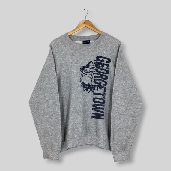 Vintage Georgetown Hoyas NCAA Sweatshirt Medium Champion GU Georgetown Hoyas Printed Logo Sweater Georgetown University Gray Crewneck Size M