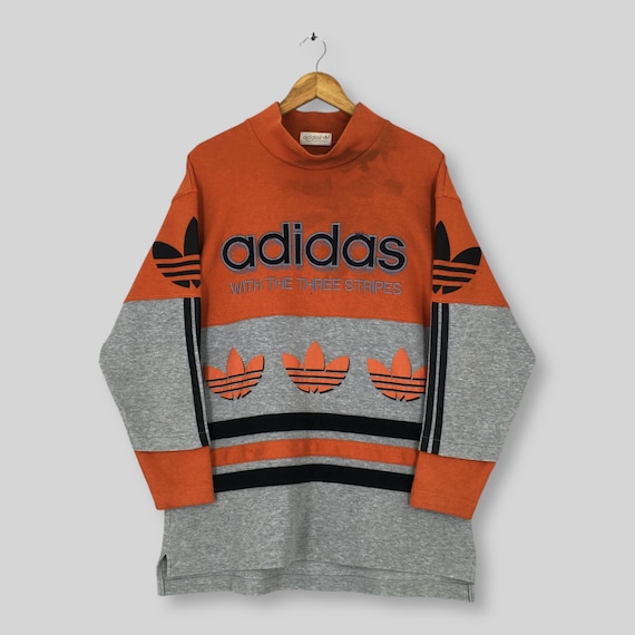 Vintage Adidas Trefoil Multicolor Sweatshirt Large Adidas Trefoil 