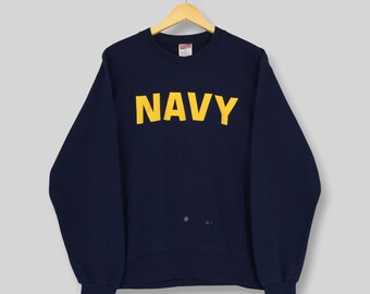 Vintage 90s Navy Midshipmen NCAA Sweatshirt Medium Navy Bill the