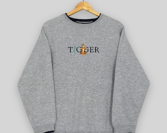 Vintage Winnie The Pooh Tigger Sweatshirt Large Tigger Disney Character Embroidered Sweater Pooh Disneyland Jumper Tigger Crewneck Size L