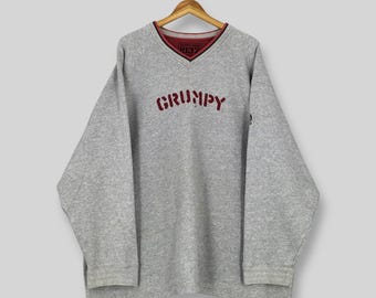 Vintage Disney Grumpy Dopey 7 Dwarfs Jumper Oversize 90s Grumpy Mad Face Sweater Disney Snow White Jumper Grumpy Cartoon Crewneck Size 3XL