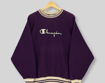 Vintage 90s Champion Reverse Weave Sweatshirt Purple Small