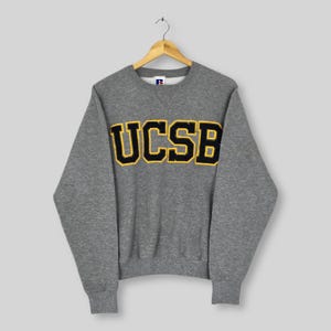 Vintage 90s University of California Santa Barbara Sweatshirt Small UCSB Spell Out Logo Sweater UC Santa Barbara Gauchos NCAA Crewneck S