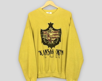 Vintage Fun Kansai Man Japan Sweatshirt Large 90s Kansai Yamamoto Japanese Designer Jumper Kansai Man Japan Crewneck Kansai Sweater Size L