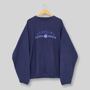 Vintage Y2K North Carolina Tar Heels NCAA Sweatshirt XLarge Carolina Tar Heels Embroidered Sweater University of North Carolina Crewneck XL image 1