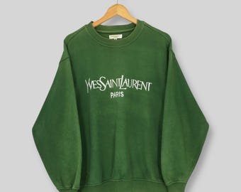 Vintage YVES SAINT LAURENT Sweatshirt Sweater Embroidery Big Logo
