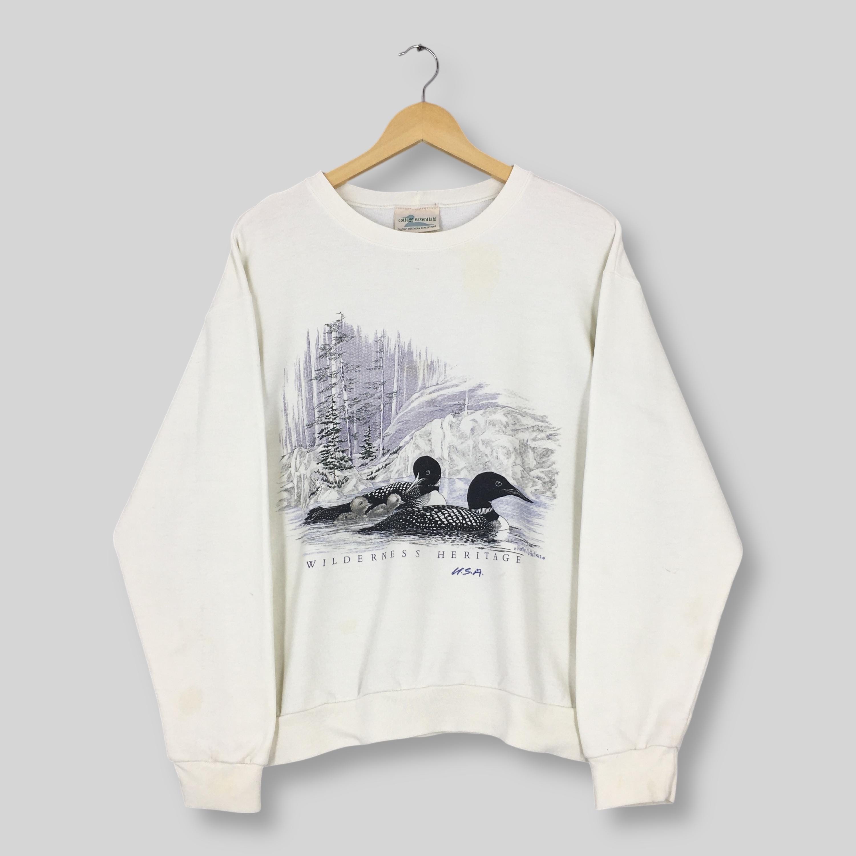 Vintage Northern Reflections Teal Duck Sweatshirt Medium Aesthetic