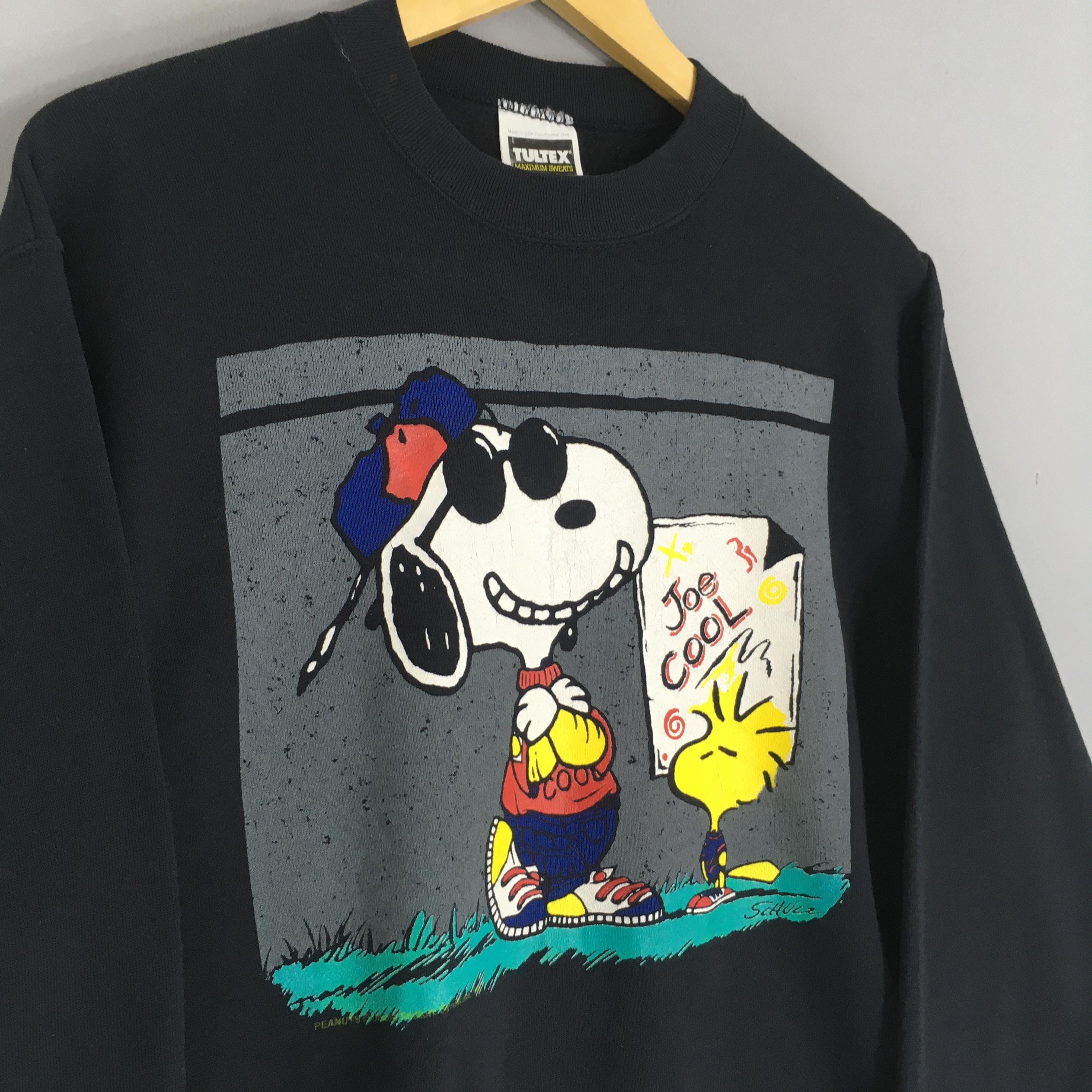 Vintage 90s Peanuts Snoopy Joe Cool Sweatshirt Medium Joe Cool