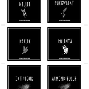 Moderne boho-voorraadkastlabels: roze minimalistische keukeninrichting (pdf- en png-bestanden)
