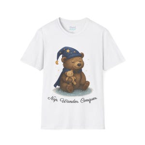 Wizard Bear T Shirt Cute Nap Wander Conquer Magical Animals Series