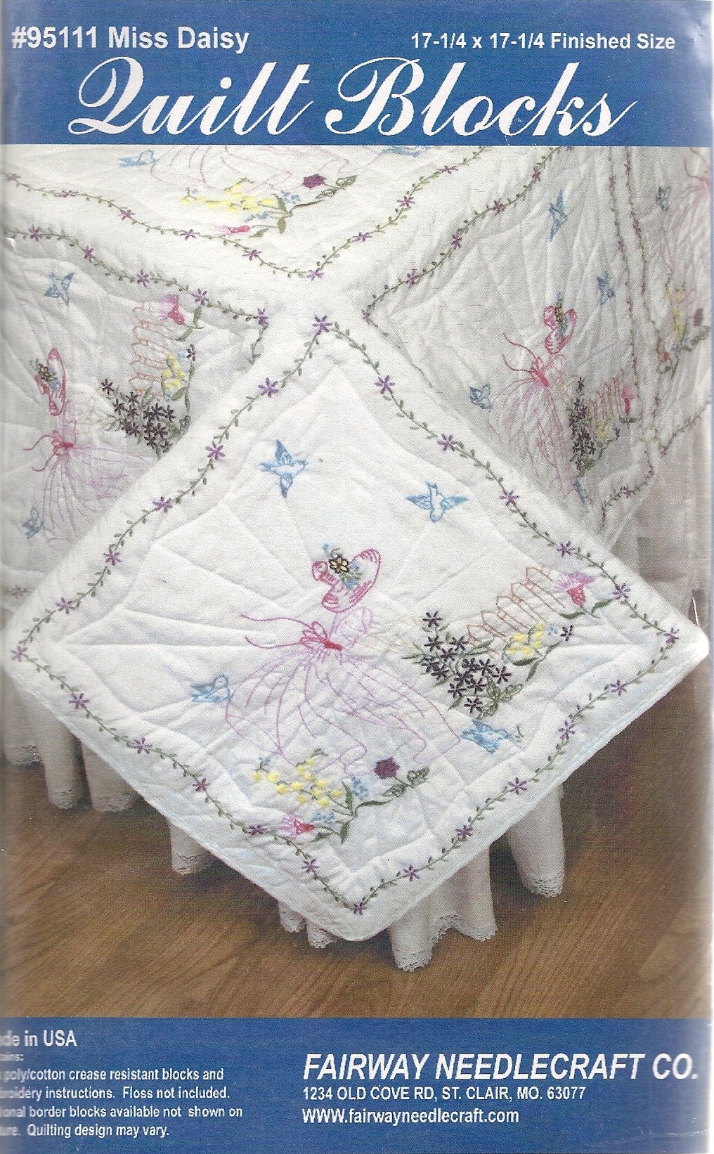 Stamped Cross Stitch Quilt Blocks Miss Daisy Jack Dempsey | Etsy