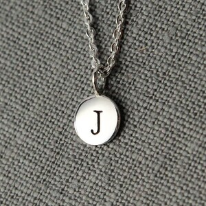 Personalized Necklace Initials, Silver Initial Jewelry, Personalized Gift for Women, Tiny Initial, Everyday Layering Necklace