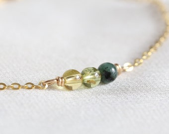 Mothers Day Gift for Mom, Personalized Birthstone Bracelet in Gold, Raw Gemstone Jewelry, Dainty Mothers Bracelet, Custom Birthstone Jewelry