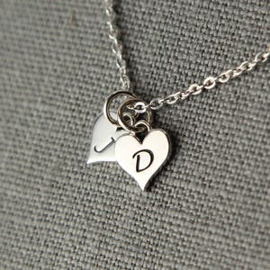 Personalized Couples Necklace Initials, Boyfriend Girlfriend Jewelry, Personalized Necklace for Couples, Anniversary Gift Necklace
