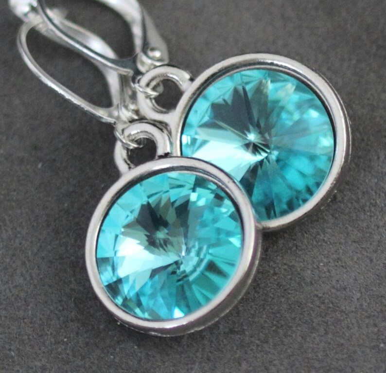 Blue Zircon Necklace, December Birthstone Necklace, Blue Topaz Jewelry, December Birthstone Jewelry, Blue Topaz Necklace image 4