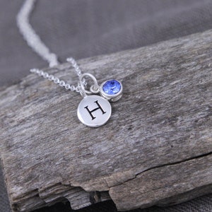 September Birthday Gift for Her, Personalized Jewelry with Birthstone, Initial Necklace, Sapphire Jewelry, Birthday Present, Women, Friend image 8