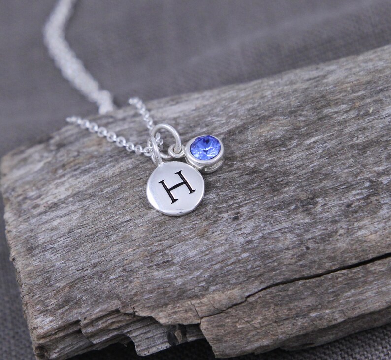 September Birthday Gift for Her, Personalized Jewelry with Birthstone, Initial Necklace, Sapphire Jewelry, Birthday Present, Women, Friend image 8