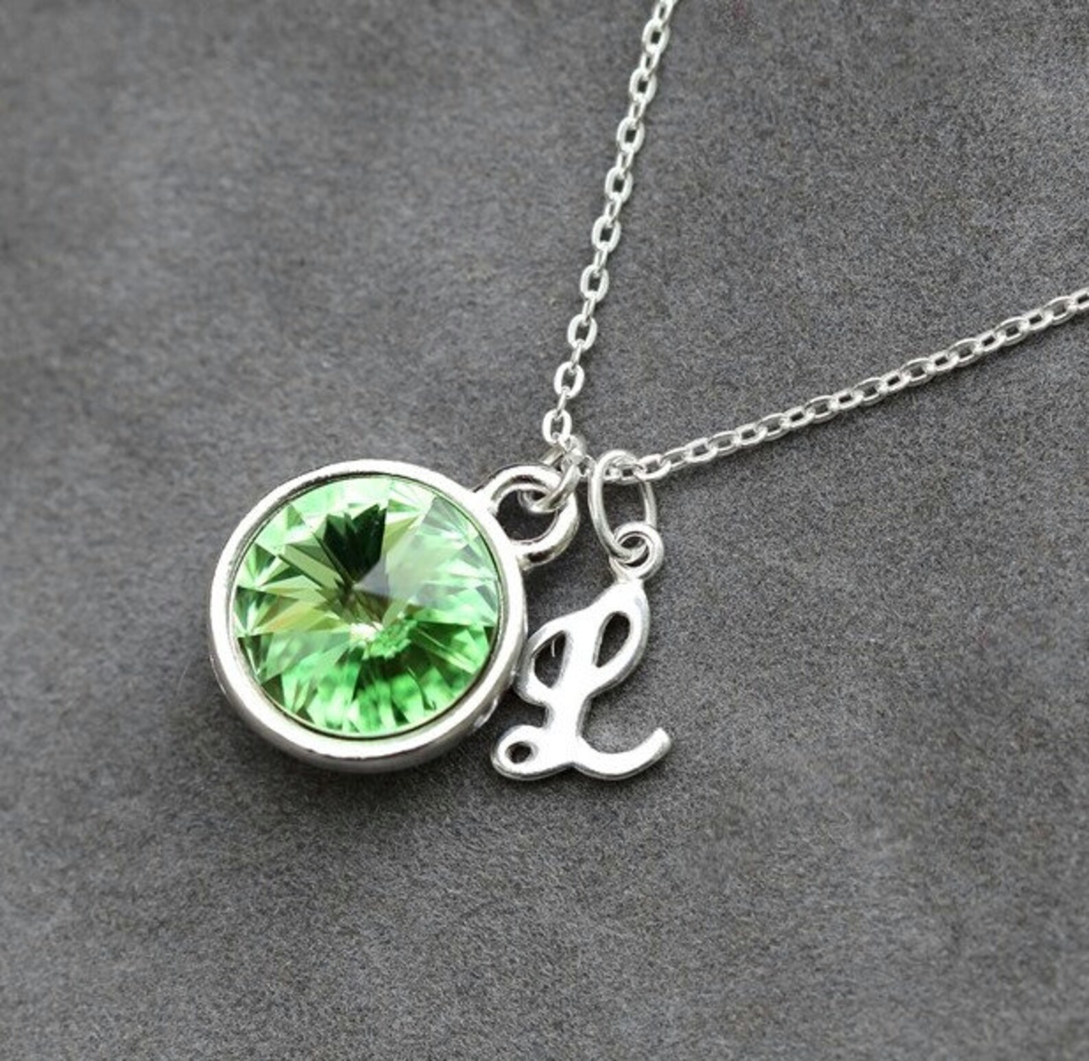 April Birthstone Necklace - Crystal main image 1