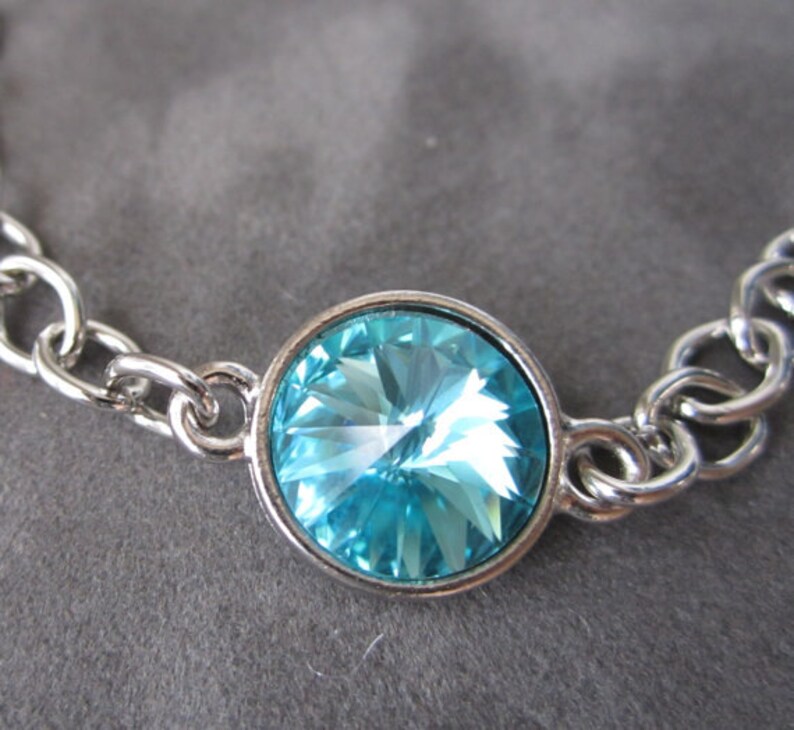 Blue Zircon Necklace, December Birthstone Necklace, Blue Topaz Jewelry, December Birthstone Jewelry, Blue Topaz Necklace image 3