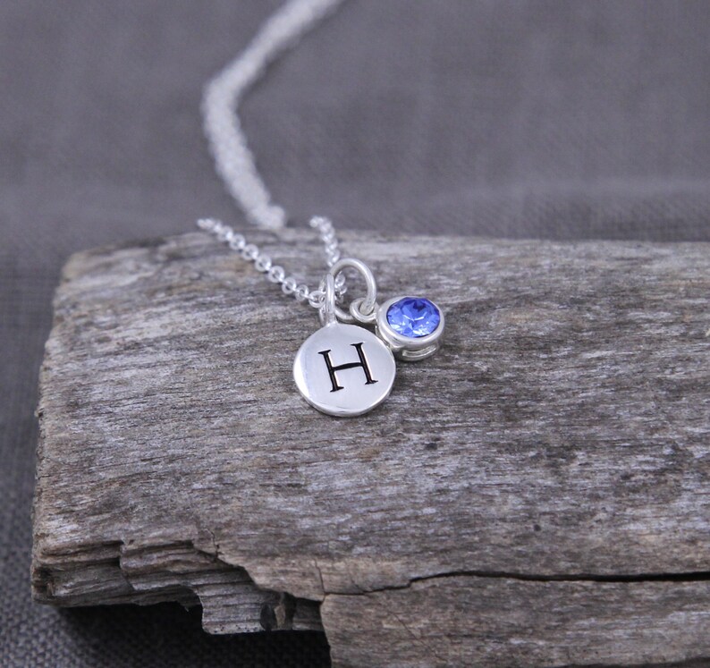 September Birthday Gift for Her, Personalized Jewelry with Birthstone, Initial Necklace, Sapphire Jewelry, Birthday Present, Women, Friend image 6