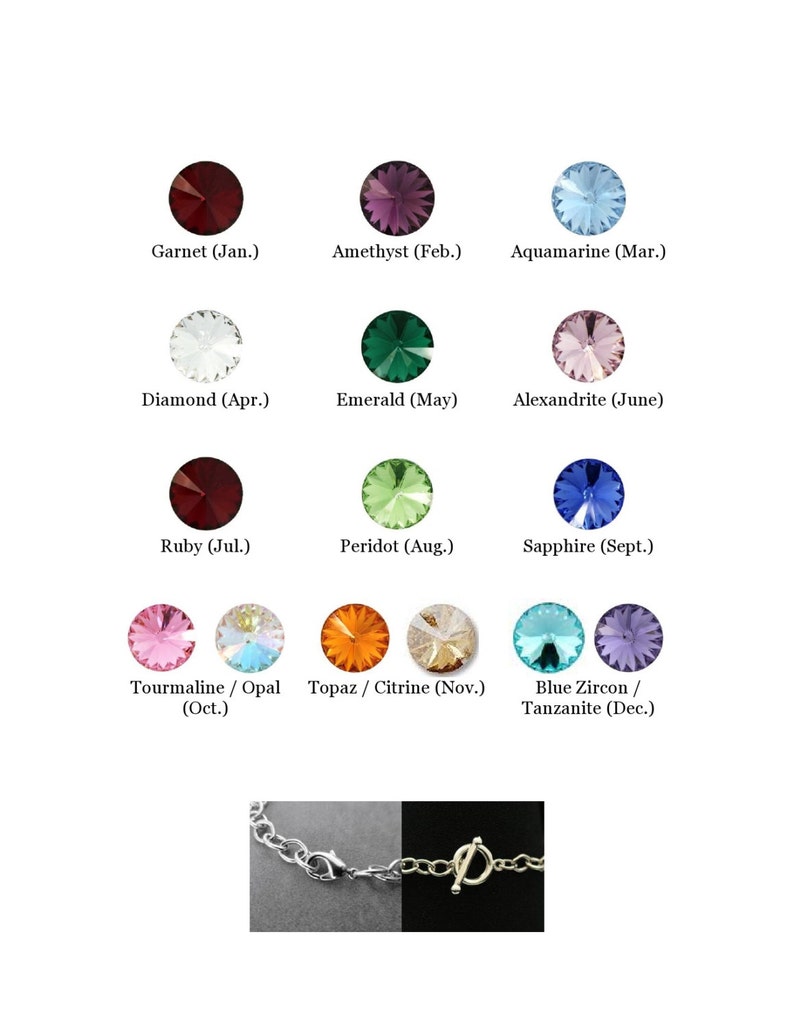 Mother's Bracelet Birthstone Bracelet Silver Swarovski - Etsy