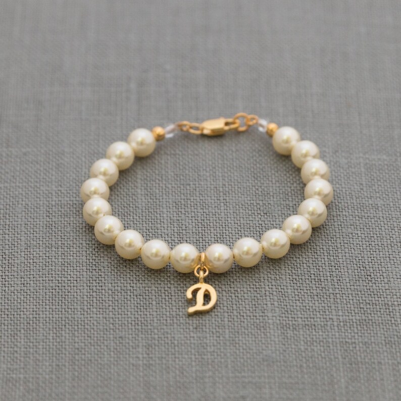 Gold Flower Girl Bracelet Custom Flower Girl Gift Flower Etsy