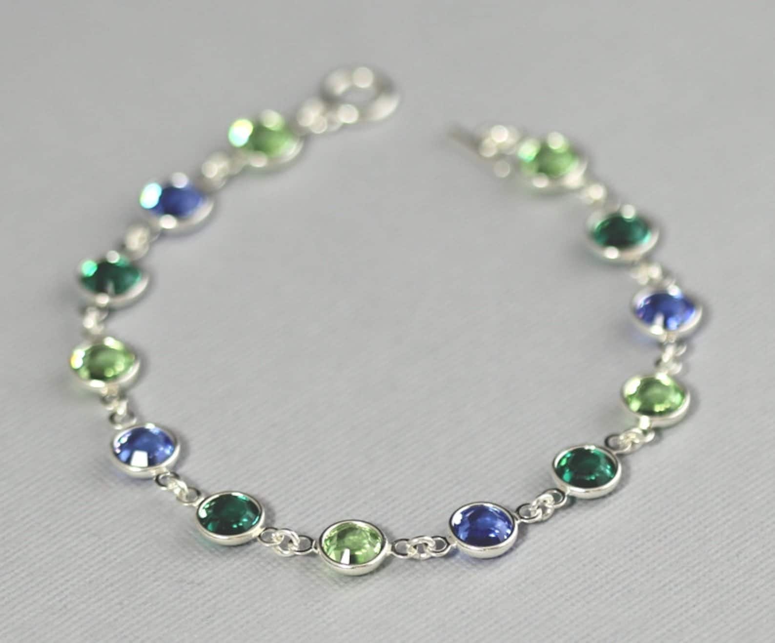Custom Crystal Birthstone Bracelet Personalized Bracelet | Etsy