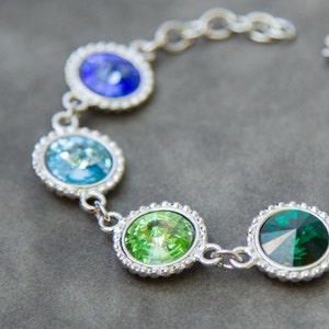 Joyería de piedra de nacimiento de la familia, pulsera de piedra de nacimiento, regalo de la madre para la joyería de la abuela, regalo personalizado para la madre