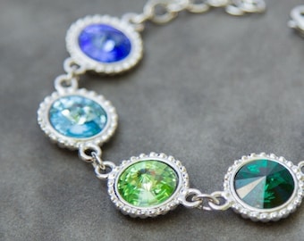 Family Birthstone Jewelry, Birthstone Bracelet, Mom Gift for Grandmother Jewelry, Personalized Gift for Mother