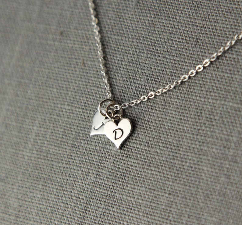 Couples Initial Necklace for Girlfriend Gift from Boyfriend Etsy