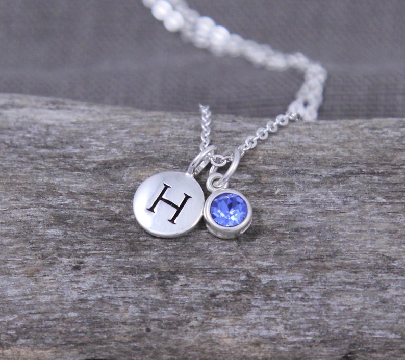 September Birthday Gift for Her, Personalized Jewelry with Birthstone, Initial Necklace, Sapphire Jewelry, Birthday Present, Women, Friend image 10