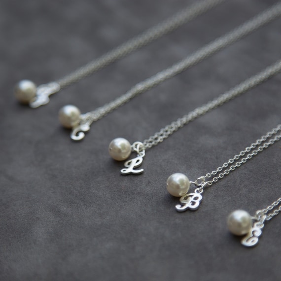 Bridesmaids necklaces set of 5 deals