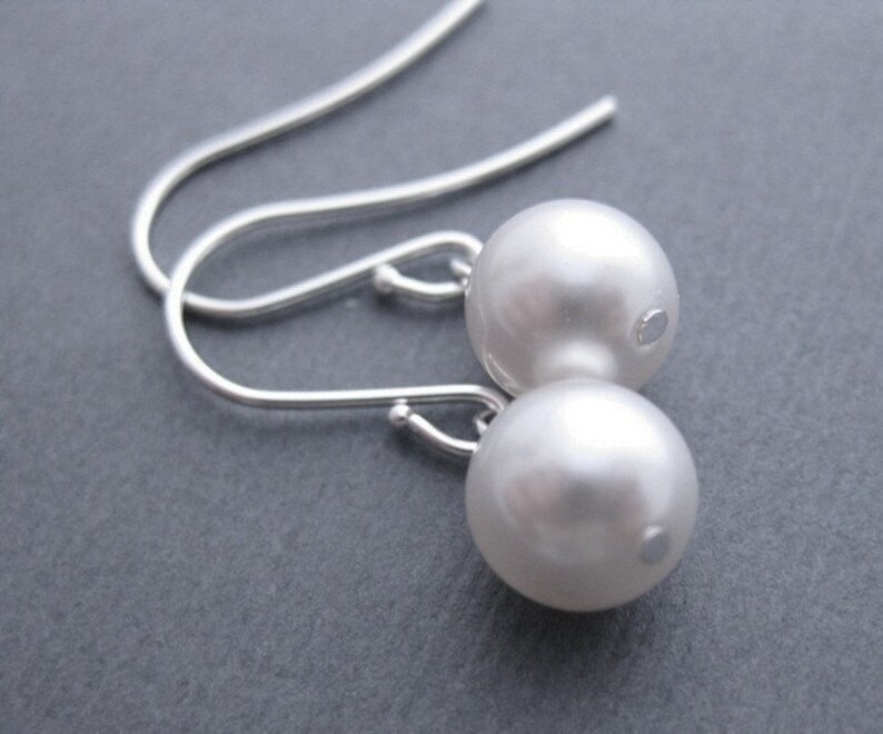 Bridesmaids Gift Set of 8 Sterling Silver Pearl Jewelry Wedding Party Gifts Bridesmaids Pearl Earrings