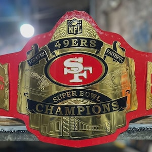 SF San Francisco 49ers Super Bowl Champions Belt | NFL Replica Title |