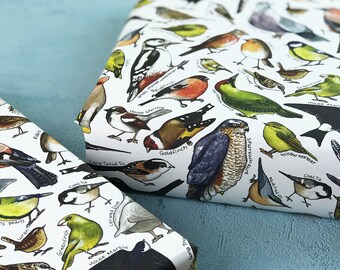Garden Birds Wrapping Paper - watercolour wildlife birthday gift wrap