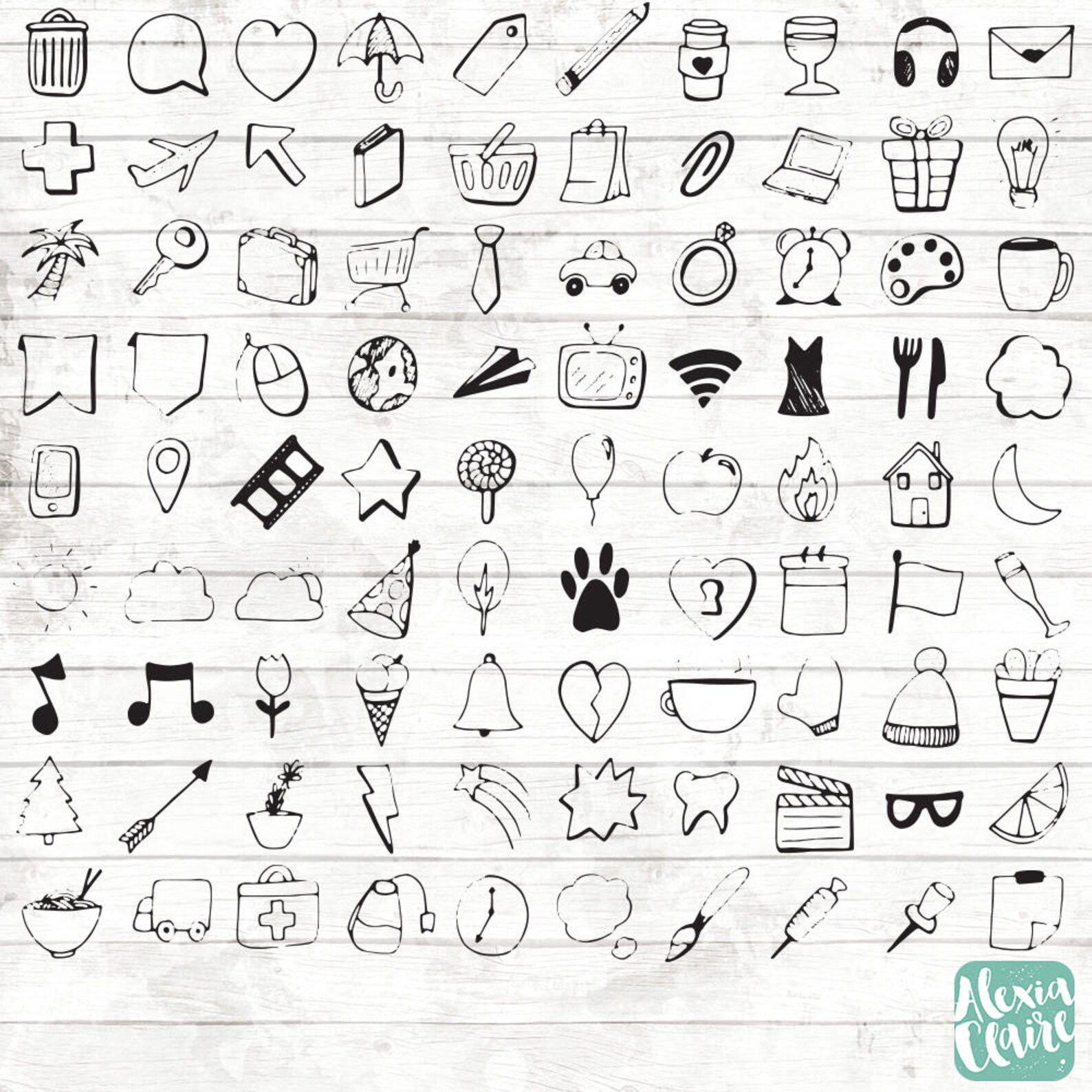 Planner Icon Clipart 90 Hand Drawn Planner Printables | Etsy UK