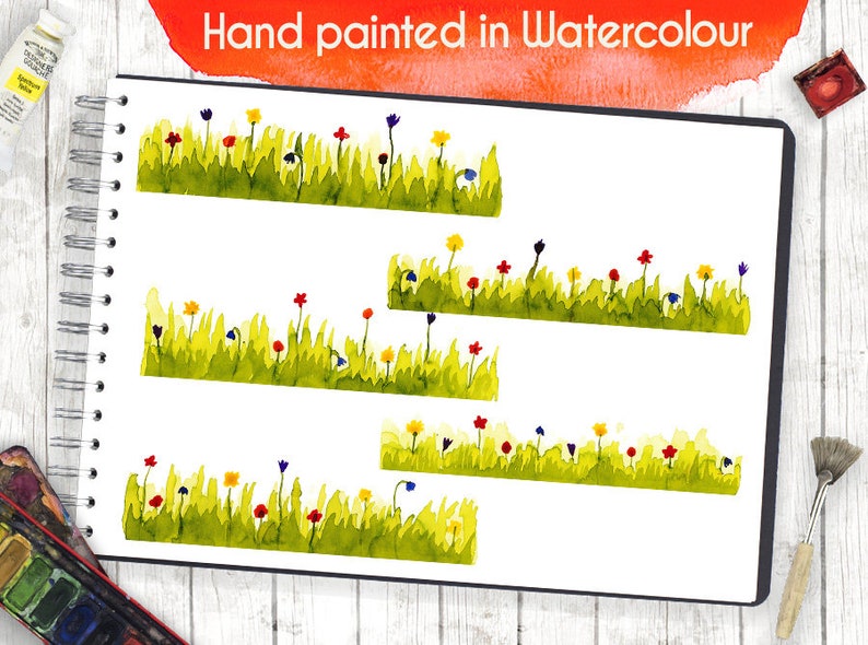 leaf print Download Meadow Flowers Clipart Meadow Grass Digital Clip Art Wild Flower Cliaprt ACGA82 Digital Image Vector Graphic