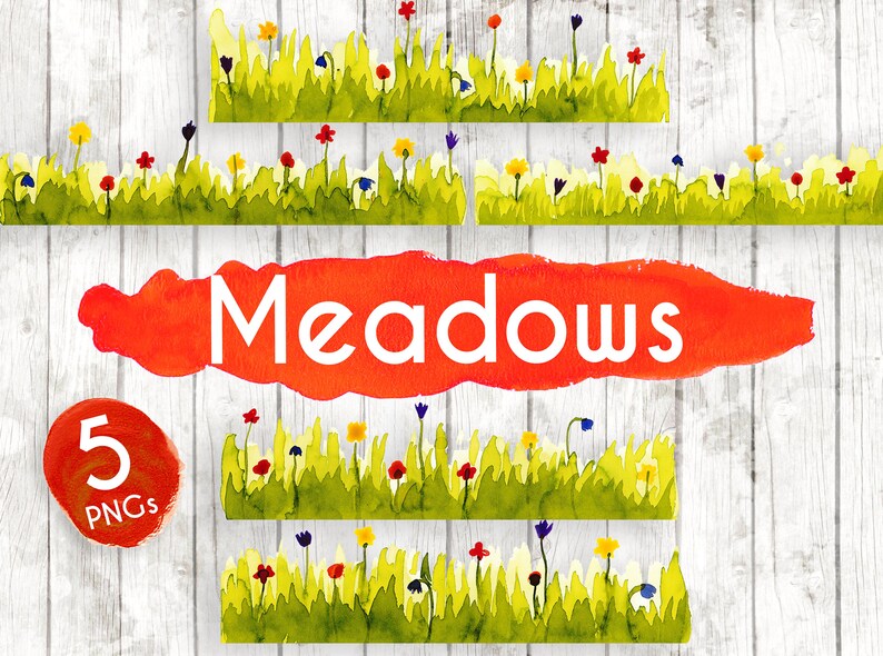 leaf print Download Meadow Flowers Clipart Meadow Grass Digital Clip Art Wild Flower Cliaprt ACGA82 Digital Image Vector Graphic