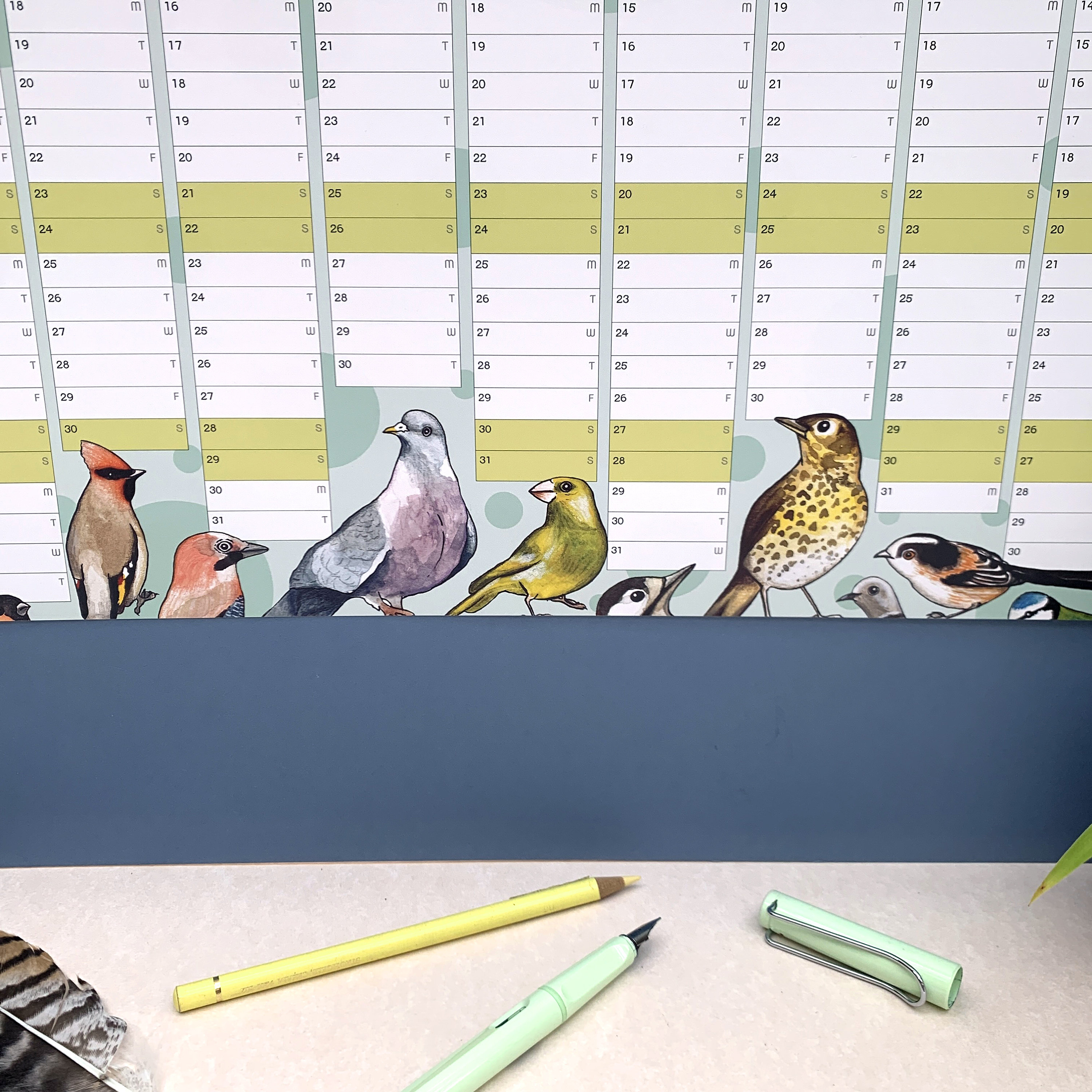 2022 Garden Birds Wall Calendar and Year Planner watercolour Etsy UK